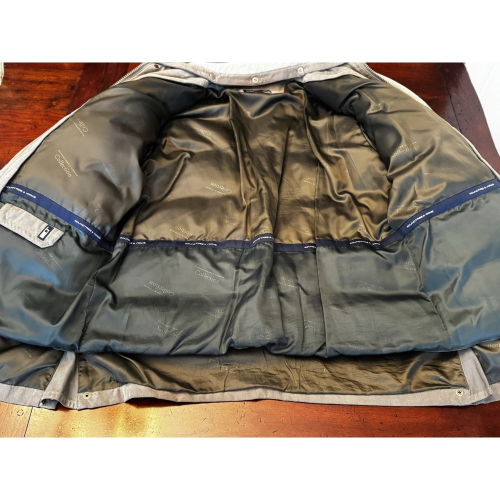 Roundtree & Yorke Men's Large Heavy Lined Barn Chore Jacket Large Brown Khaki - Picture 4 of 7